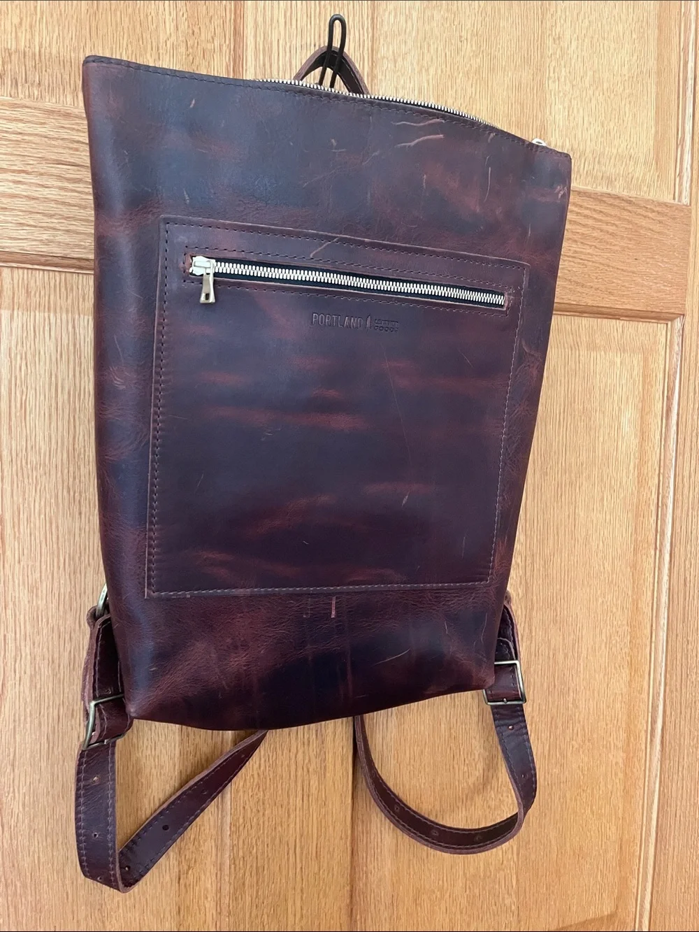 Portland Leather laptop Brown Leather Backpack
